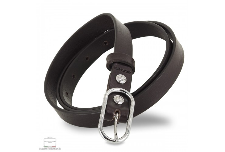 Damengürtel schmal 2 cm, schnalle Jolie, leder Braun Damengürtel schmal 2 cm, schnalle Jolie, leder Braun