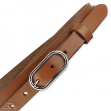Damengürtel schmal 2 cm, schnalle Jolie, leder Cognac Damengürtel schmal 2 cm, schnalle Jolie, leder Cognac