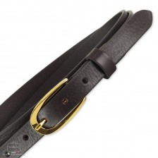 Damengürtel schmal aus Leder Braun Damengürtel schmal aus Leder Braun