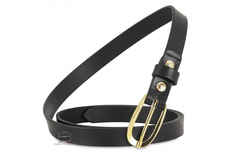 Women's thin belt in leather Black Women's thin belt in leather Black