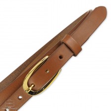 Damengürtel schmal aus Leder Cognac Damengürtel schmal aus Leder Cognac