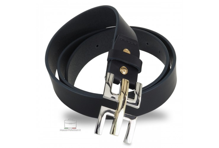 Woman Fashion belt Blue Leather with Echo buckle Woman Fashion belt Blue Leather with Echo buckle