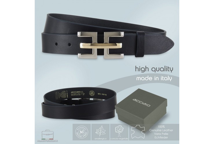 Woman Fashion belt Blue Leather with Echo buckle Woman Fashion belt Blue Leather with Echo buckle