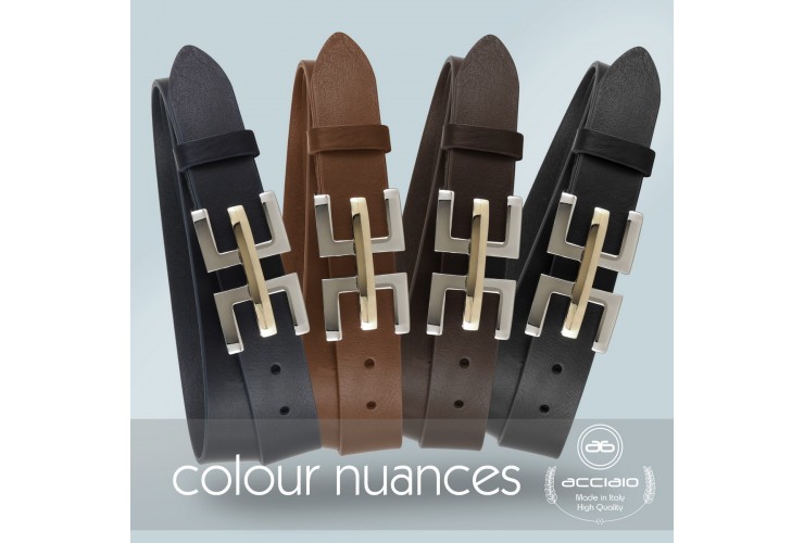 Woman Fashion belt Chestnut Leather with Echo buckle Woman Fashion belt Chestnut Leather with Echo buckle