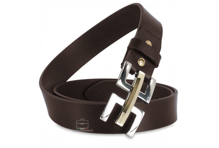 Woman Fashion belt Brown Leather with Echo buckle Woman Fashion belt Brown Leather with Echo buckle