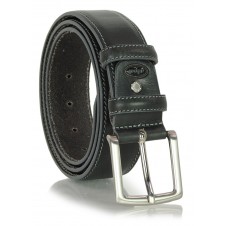 Classic plain leather belt 4cm Dark Grey
