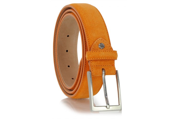 Cintura scamosciata vera pelle Arancio