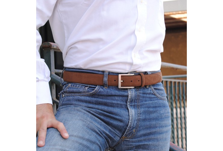 Velour Gürtel Braun