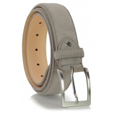Belt genuine suede leather Taupe/Beige