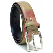 Leather belt fashion colorful painting Green Apple