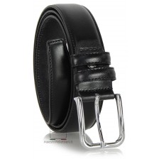 Man's belt in smooth leather Black