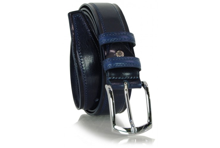 Herren Klassischer und lässiger Gürtel aus Leder Blau Herren Klassischer und lässiger Gürtel aus Leder Blau