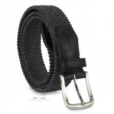 Braided stretch Men's Belt elastic Gray Elite - Jade buckle