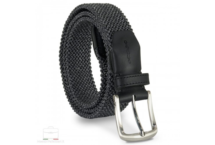 Cintura Uomo Intrecciata Elastica Cuoio Nature | Acciaio - Foto 13