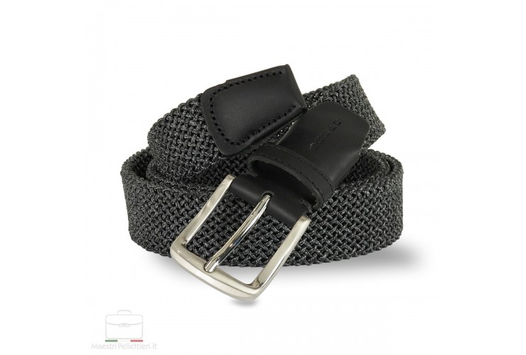 Braided stretch Men's Belt elastic Gray Elite Braided stretch Men's Belt elastic Gray Elite
