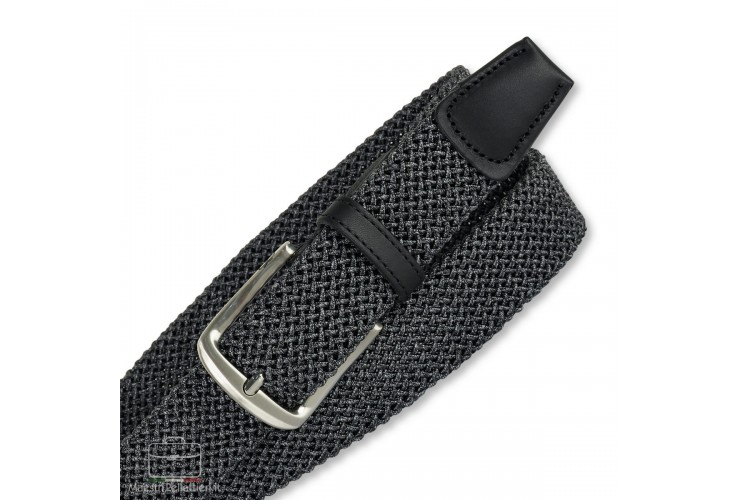 Braided stretch Men's Belt elastic Gray Elite Braided stretch Men's Belt elastic Gray Elite