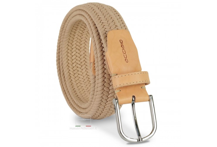Il Milione Cintura Uomo In Vera Pelle Full Grain - Fibbia Spazzolata Nickel, Larghezza 4 Cm, Taglie Fino A 48 Cinture Da