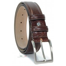 Men's Brown belt with double stitching