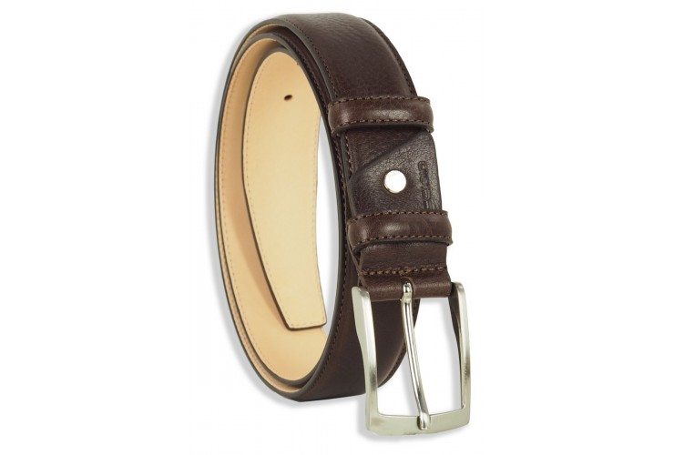 Cintura uomo Marrone classica in cuoio toscano Cintura uomo Marrone classica in cuoio toscano