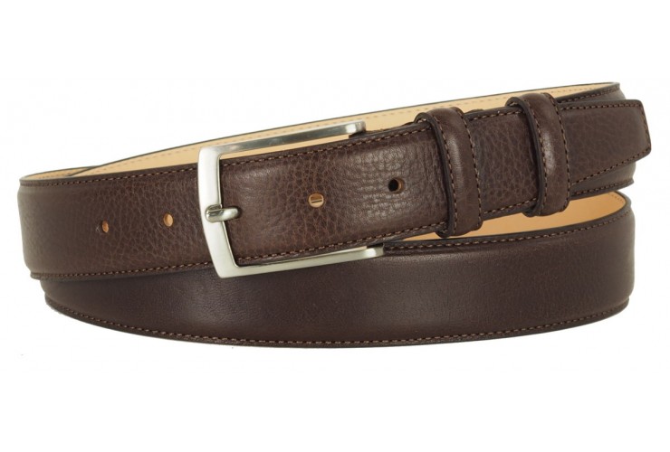 Cintura uomo Marrone classica in cuoio toscano Cintura uomo Marrone classica in cuoio toscano