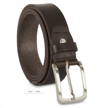 Belt in thick Leather 3,5cm Brown