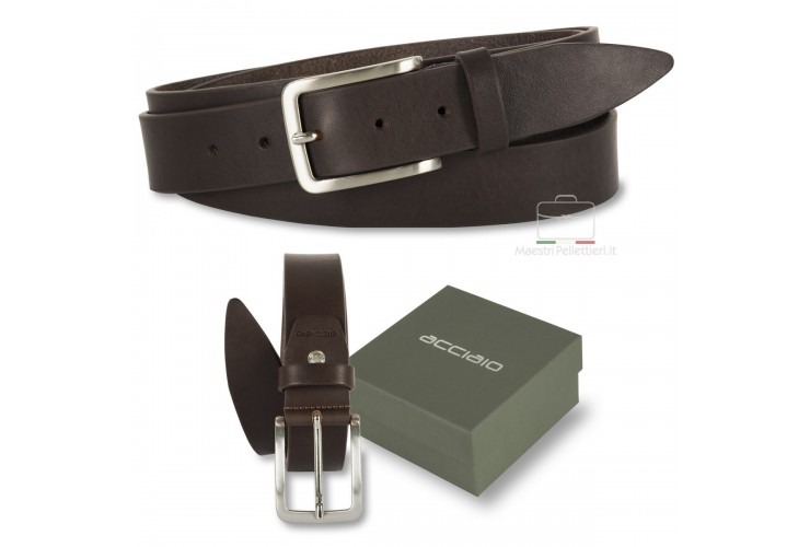 Belt in thick Leather 3,5cm Brown Belt in thick Leather 3,5cm Brown