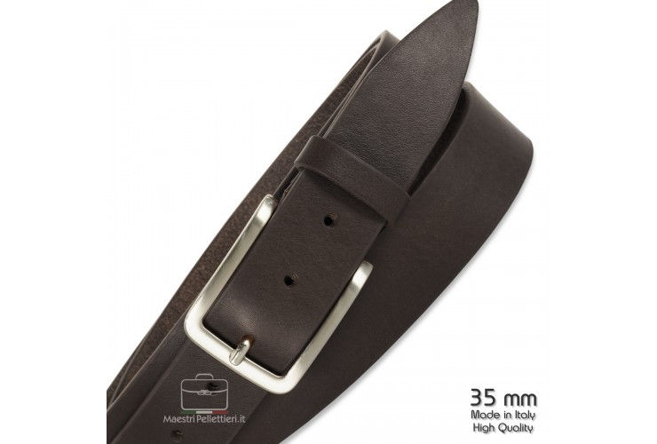 Belt in thick Leather 3,5cm Brown Belt in thick Leather 3,5cm Brown