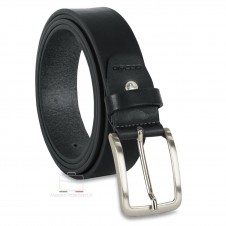 Belt in thick Leather 3,5cm Black