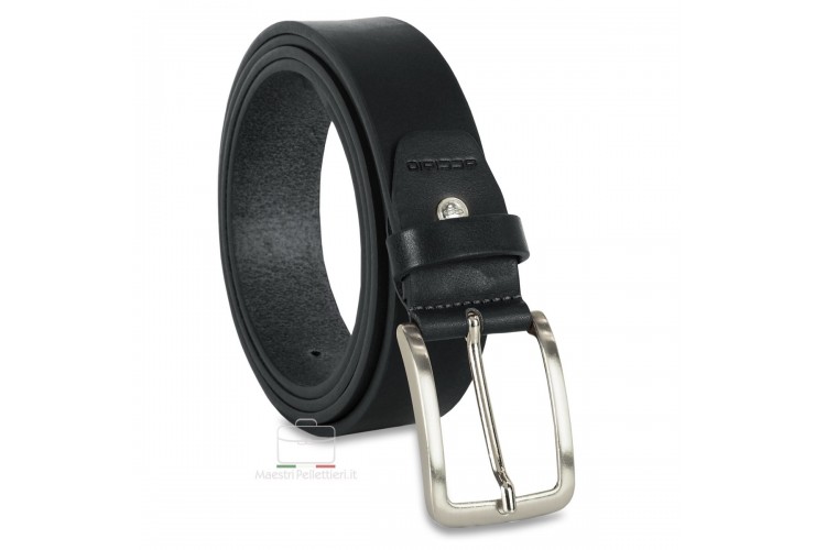 Belt in thick Leather 3,5cm Black
