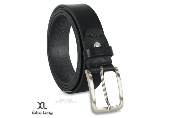 Belt in thick Leather 3,5cm Black extra large Belt in thick Leather 3,5cm Black extra large