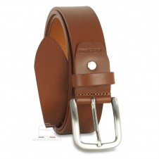 Cintura in Cuoio morbido 3,5cm Cognac/Marrone