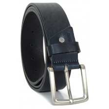 Belt in thick Leather 4cm - Blue