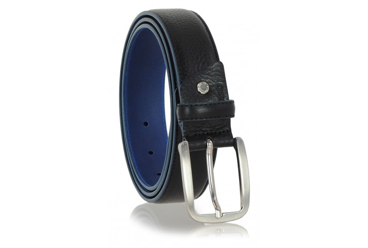 Men's Black belt inner and edge Blue sky contrasting Men's Black belt inner and edge Blue sky contrasting