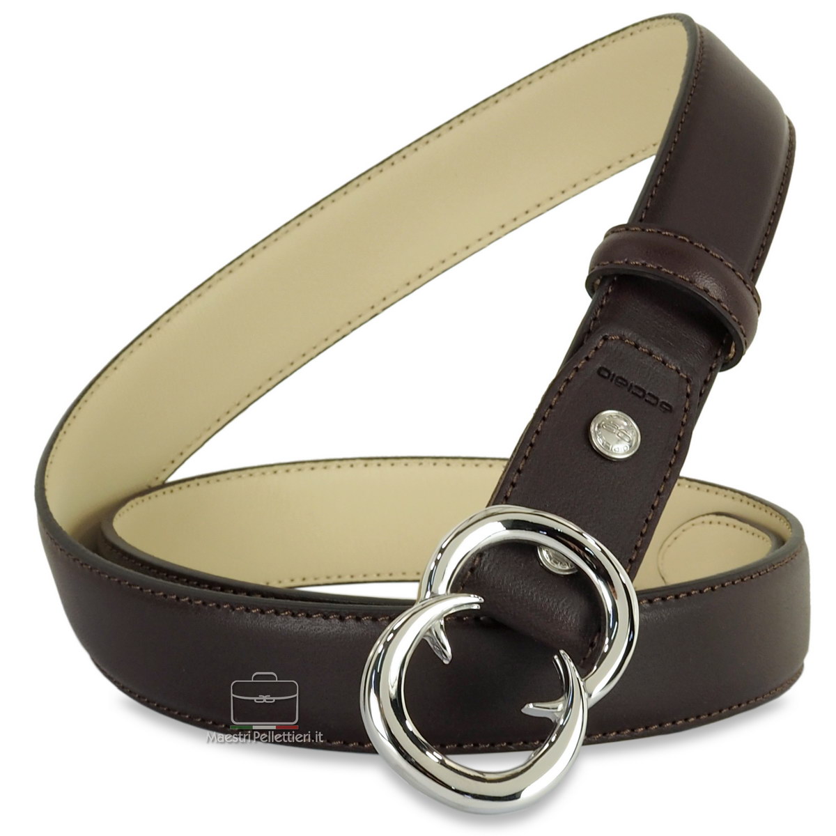 Cinture Di Ecopelle Marroni In Saldo, Inverno 2025/2026