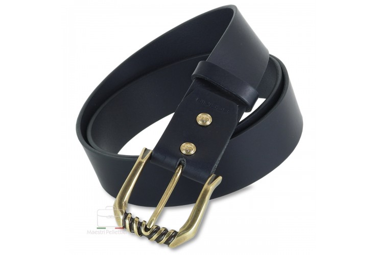 Women's wide leather belt with Trinity buckle
