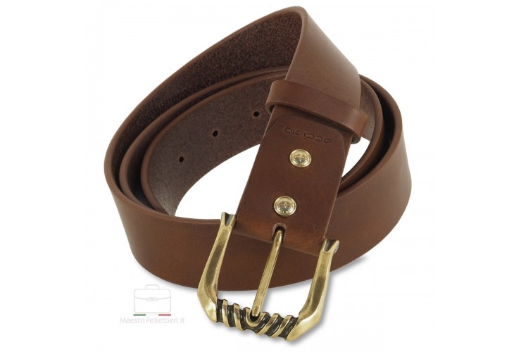 Cintura donna alta in pelle Castagno fibbia Trinity Cintura donna alta in pelle Castagno fibbia Trinity