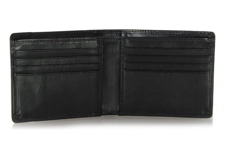 Men's pocket fashion leather wallet cards Black