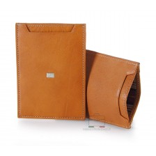 Man’s breast slim wallet made by Vegetable leather Honey