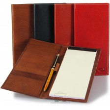 Vertikale Brieftasche mit Notizblock Notes und Pen