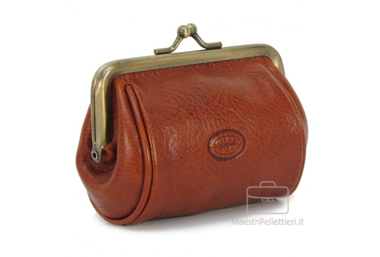 Portamonete clutch con cerniera, pelle Vegetale 10cm Stradivari/Cognac Portamonete clutch con cerniera, pelle Vegetale 10cm Stradivari/Cognac