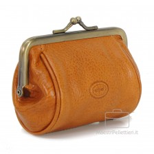 Women's Purse clutch made by Vegetable leather 10cm Honey