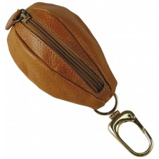 Coin key pouch with zip Vegetable leather 10 cm Honey Coin key pouch with zip Vegetable leather 10 cm Honey