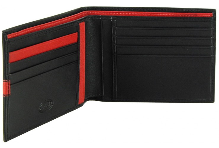 Soft man's stylish leather wallet 8cc Black