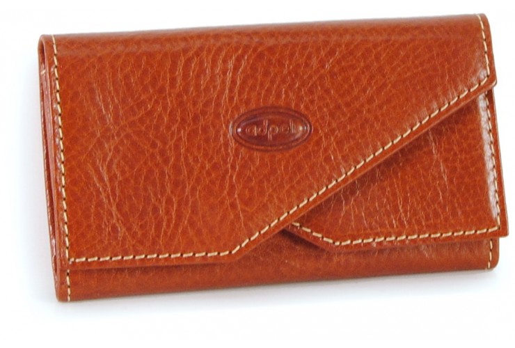 Porta biglietti da visita / credit card in pelle vegetale Cognac