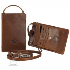 Hill Burry Borsa a tracolla da uomo in vera pelle di bufalo I Borsa a tracolla I Borsa a tracolla Fatto a mano, cognac