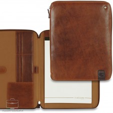 Portablocco A4 zip / Porta iPad 13'' in pelle colore Castagno Portablocco A4 zip / Porta iPad 13'' in pelle colore Castagno
