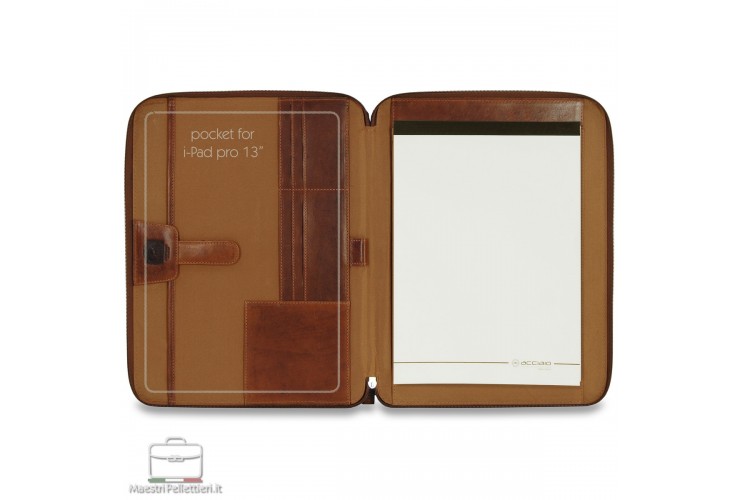 Document zip folder for notepad / iPad pro leather Chestnut Document zip folder for notepad / iPad pro leather Chestnut