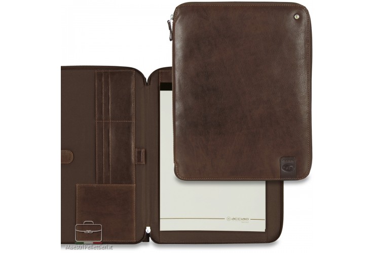 Portablocco A4 zip / Porta iPad 13'' in pelle colore Moka Portablocco A4 zip / Porta iPad 13'' in pelle colore Moka