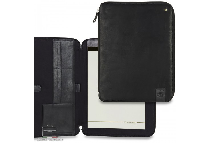 Dokumentenmappe zip A4 / iPad pro Hülle in leder Schwarz Dokumentenmappe zip A4 / iPad pro Hülle in leder Schwarz