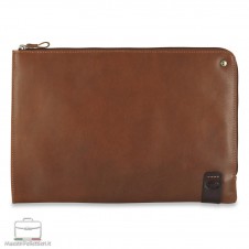 Portadocumenti zip A4 Cartellina, tasca iPad 13", in pelle Castagno Portadocumenti zip A4 Cartellina, tasca iPad 13", in pelle Castagno